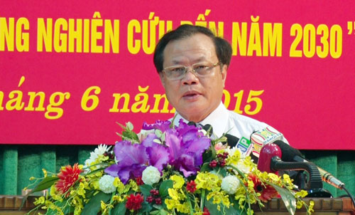 Bí thư Thành ủy Phạm Quang Nghị phát biểu khai mạc Hội nghị.